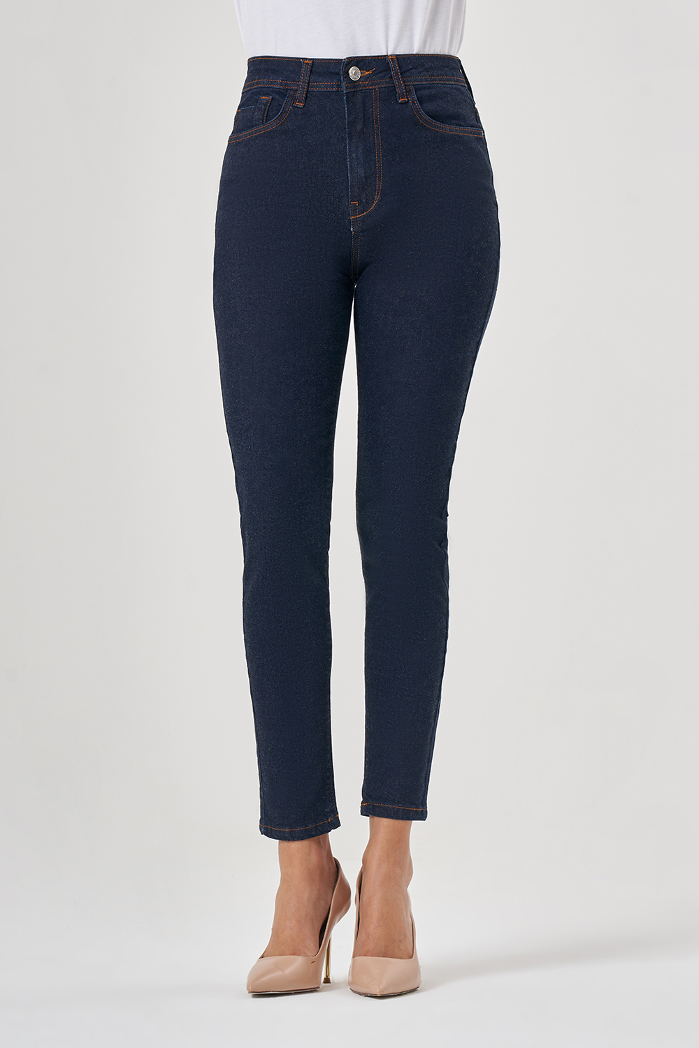 Mizalle Koyu Lacivert Skinny Fit Denim Pantolon
