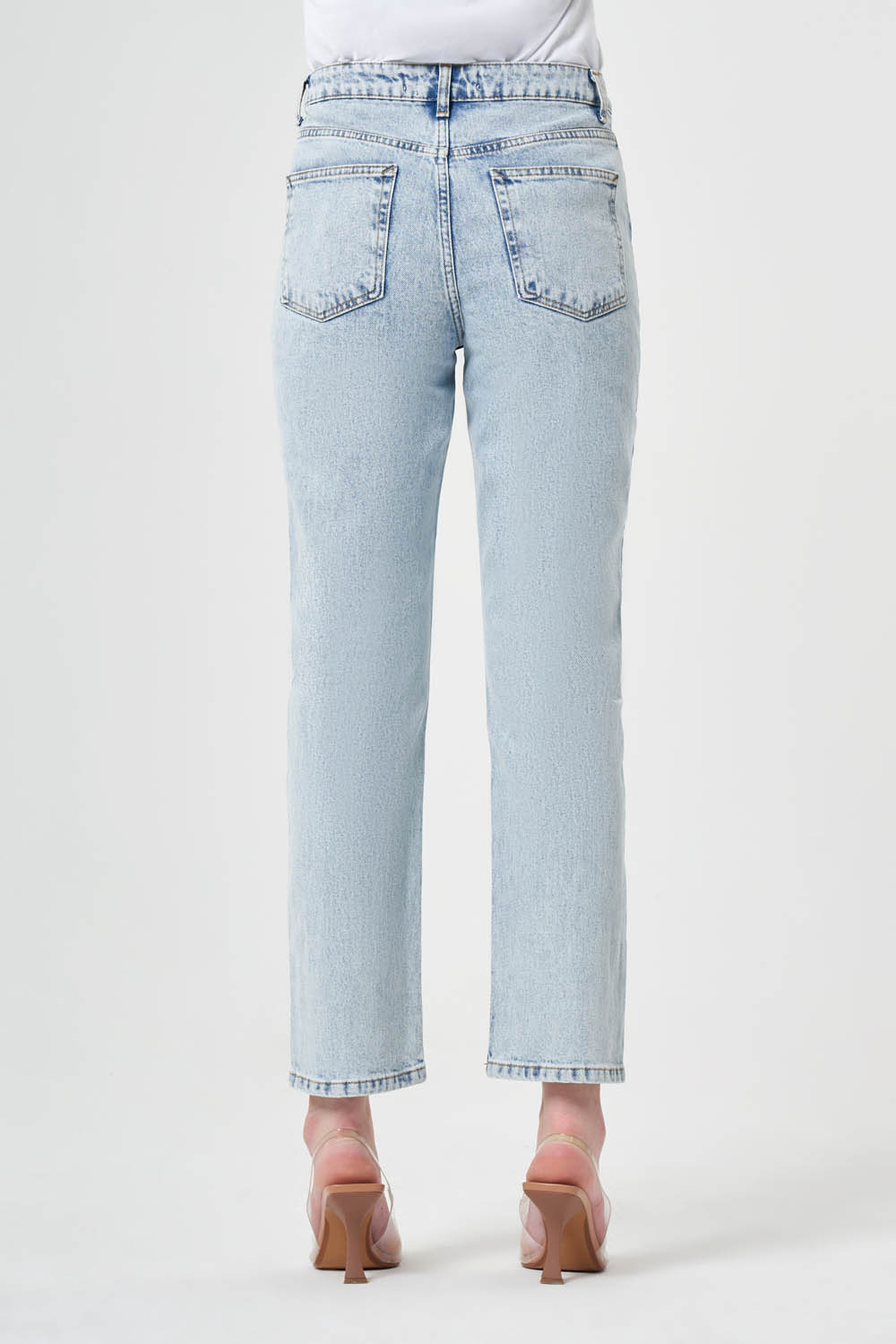 Mizalle Açık Mavi Straight Fit Denim Pantolon