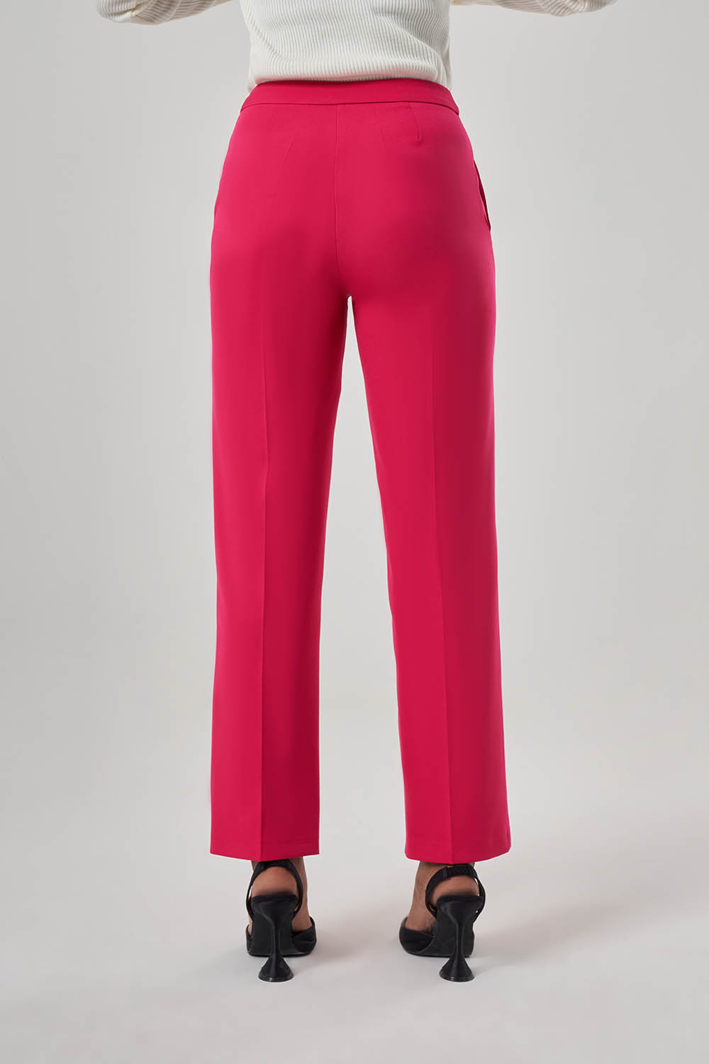 Mizalle Basic Fuşya Klasik Kumaş Pantolon