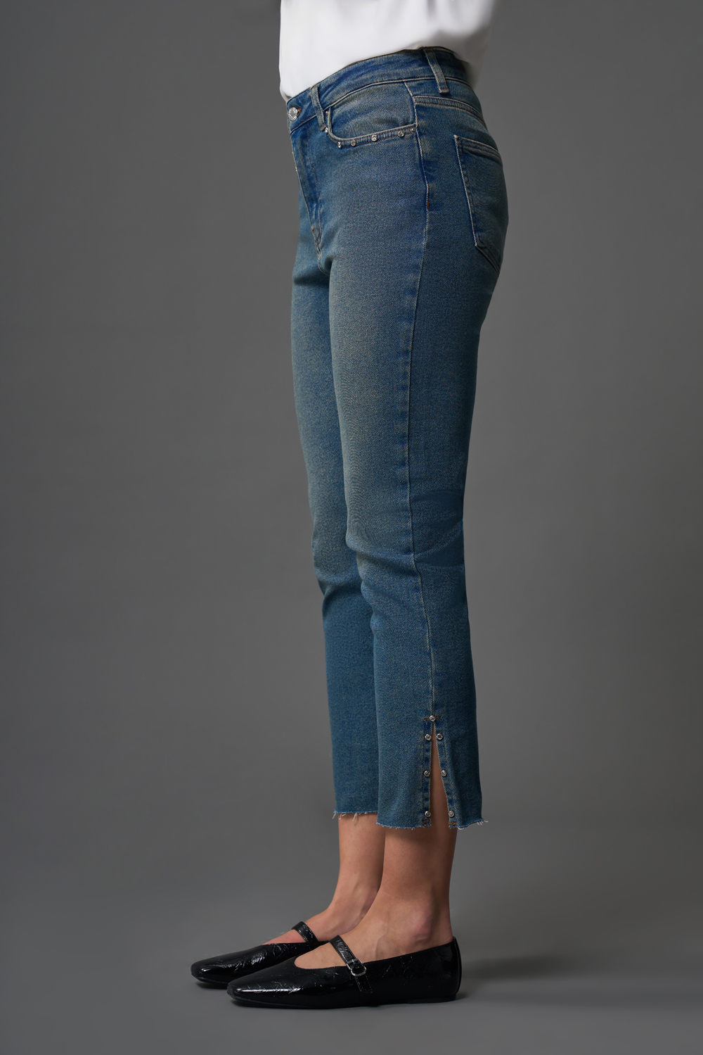 Flare Paça Denim O. Mavi Pantolon
