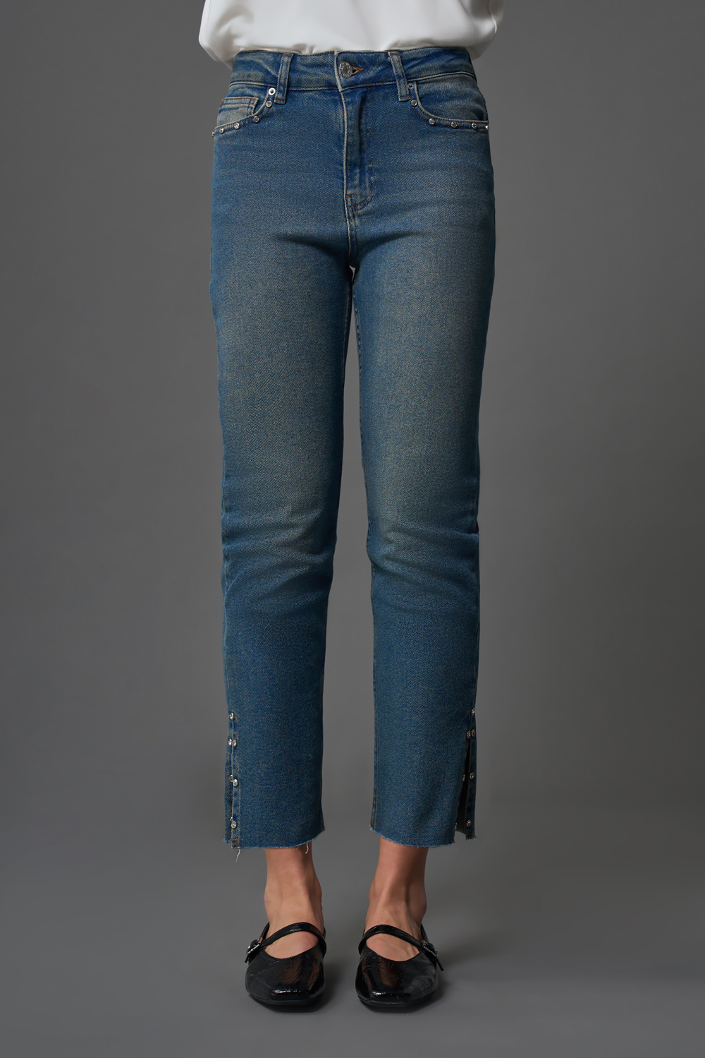 Flare Paça Denim O. Mavi Pantolon