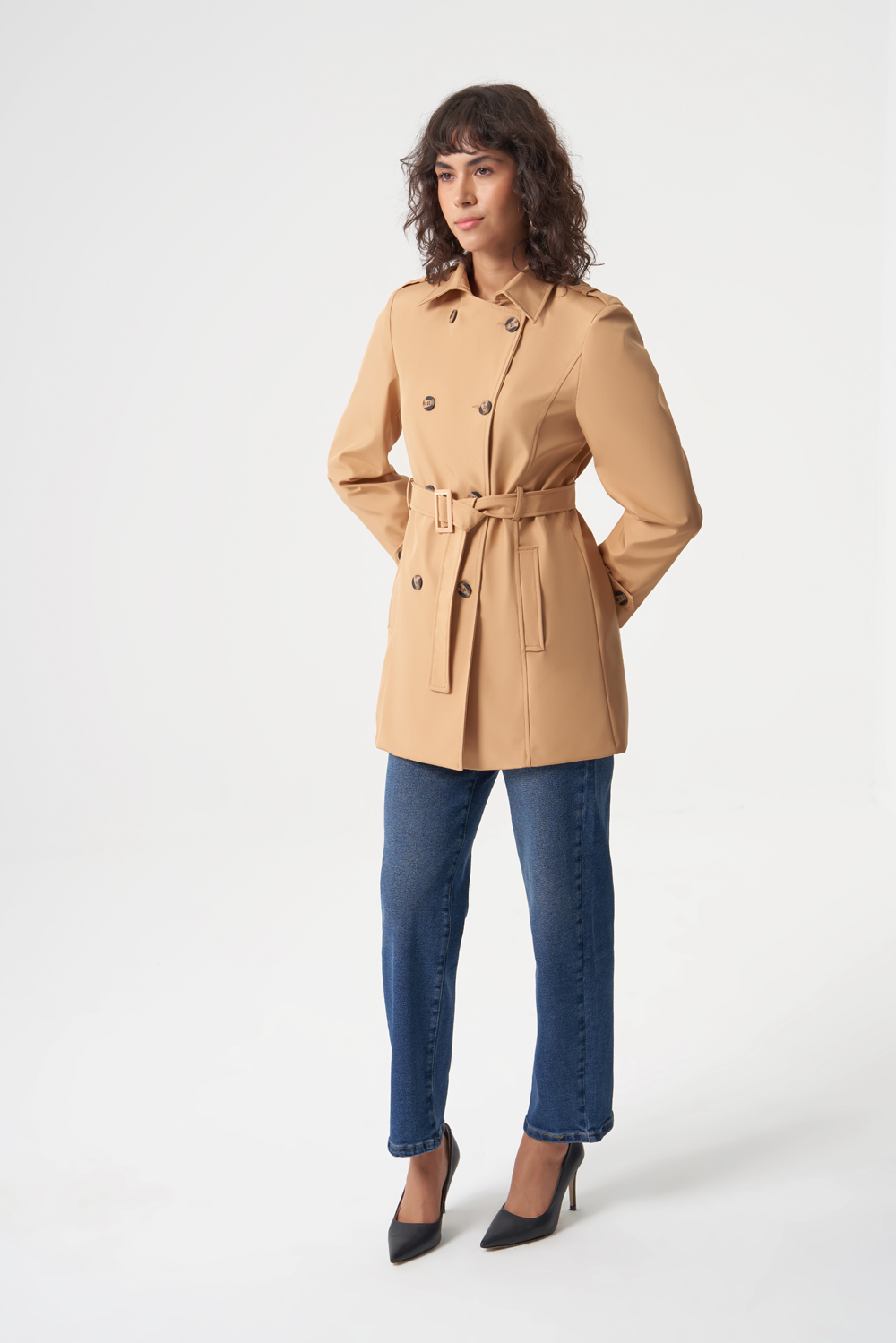 Mizalle Camel Premium Mac Trençkot 