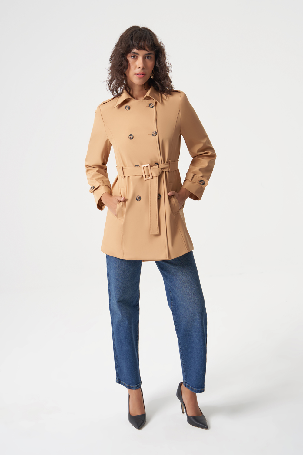 Mizalle Camel Premium Mac Trençkot 