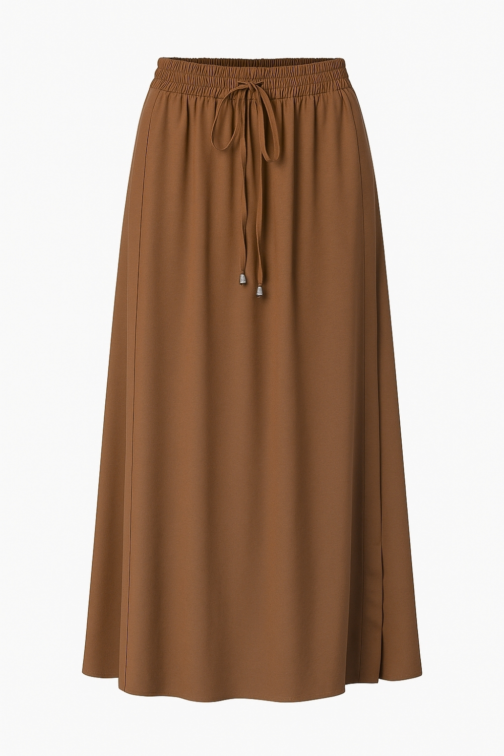 Mizalle Modal Karışımlı Camel Maksi Evaze Etek