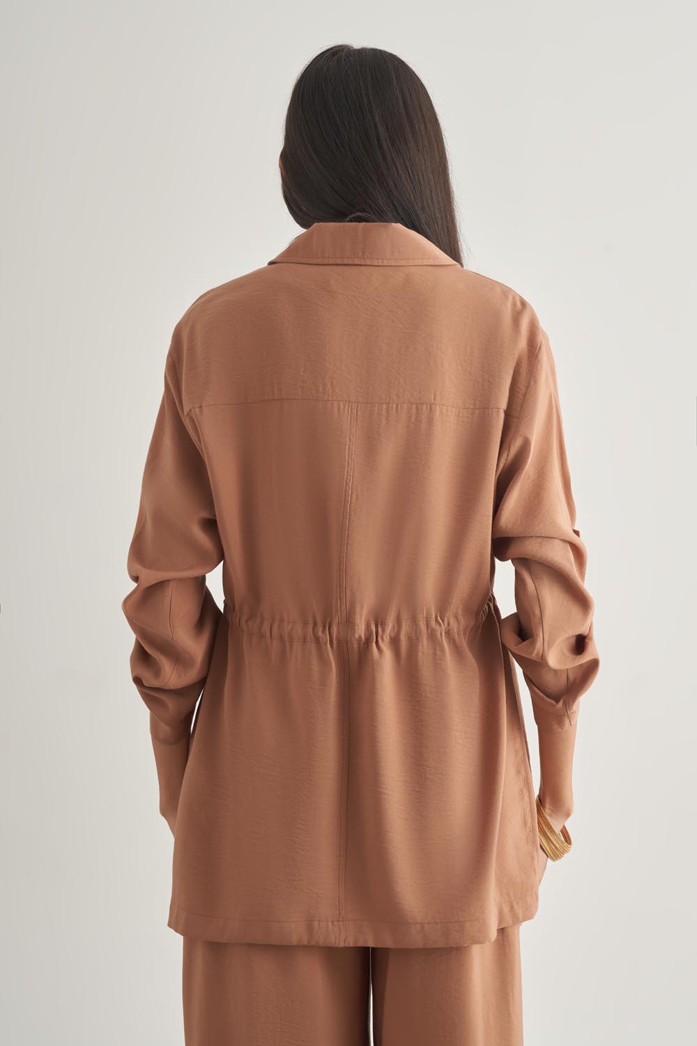 Mizalle Modal Karışımlı Fermuarlı Camel Tunik
