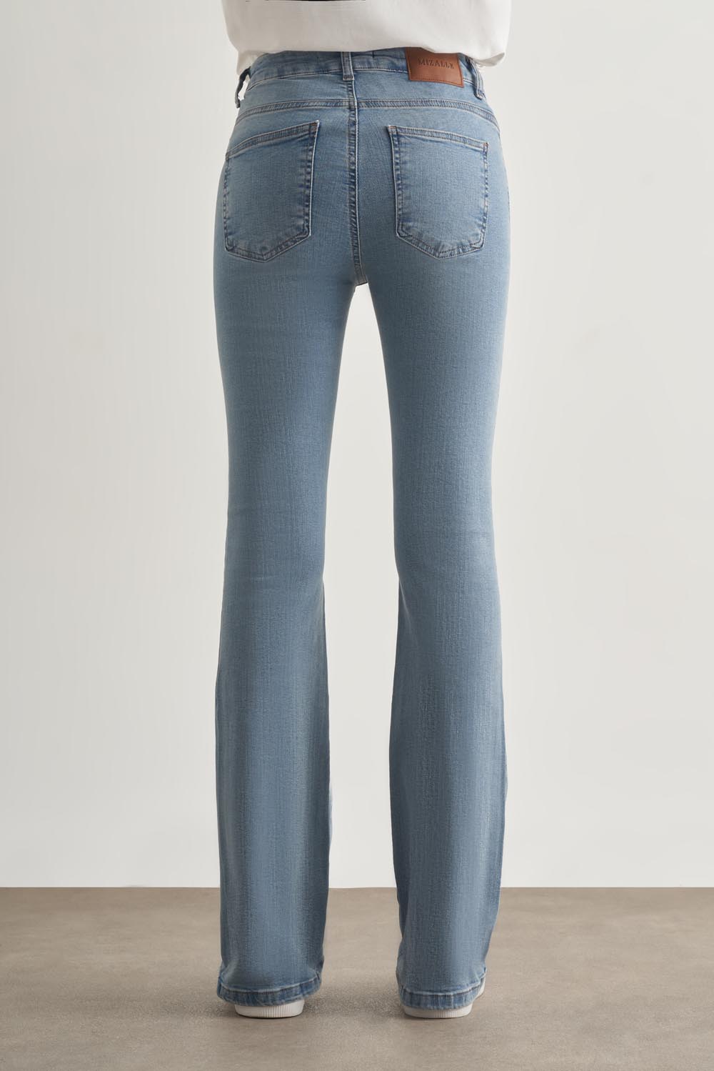 Mizalle Skinny Fit Flare Paça Açık Mavi Denim Pantolon