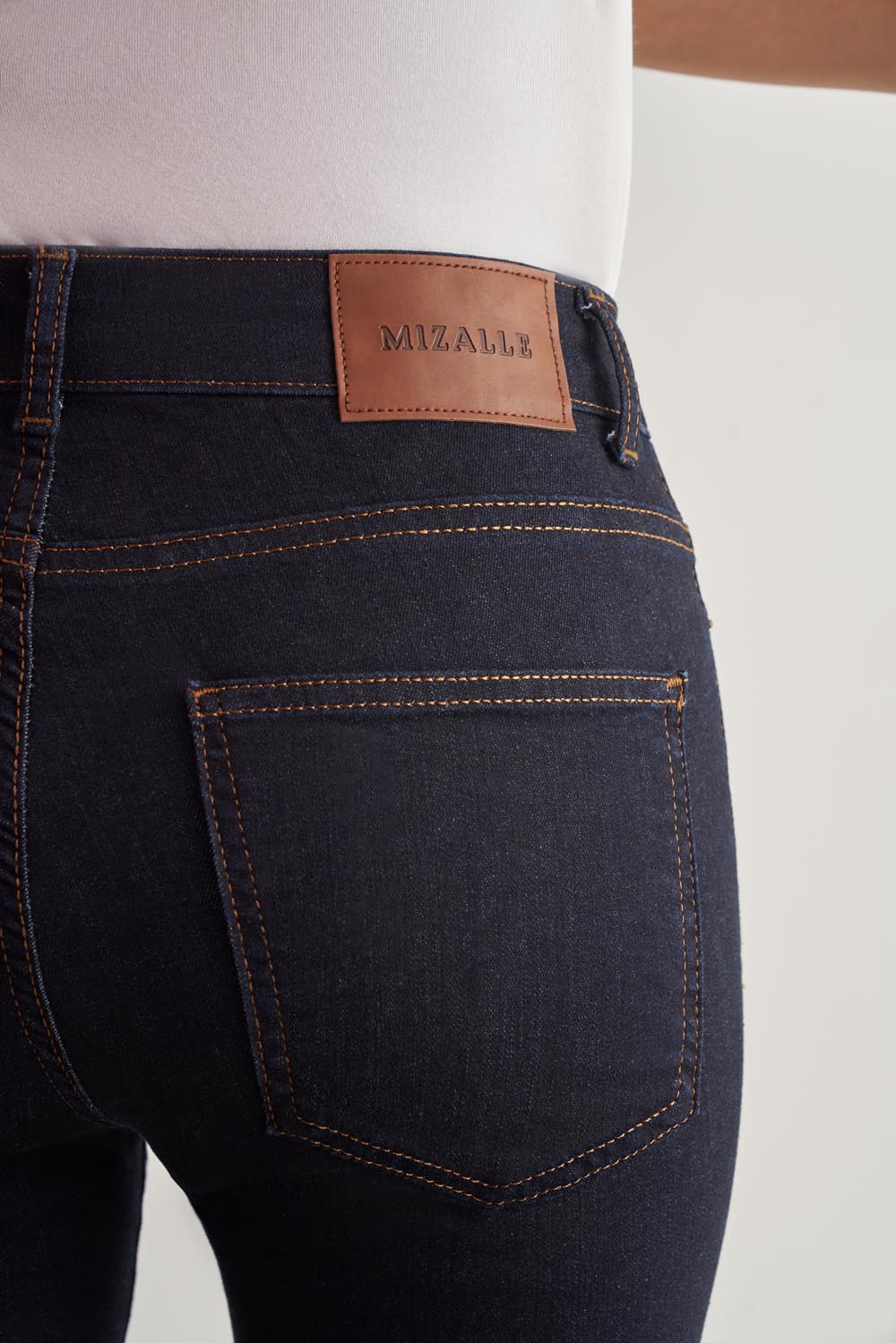 Mizalle Skinny Fit Flare Paça Lacivert Denim Pantolon