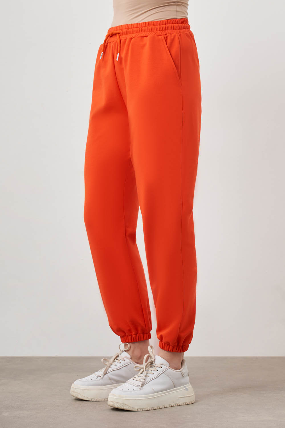 Mizalle Nar Çiçeği Pamuklu Jogger Pantolon