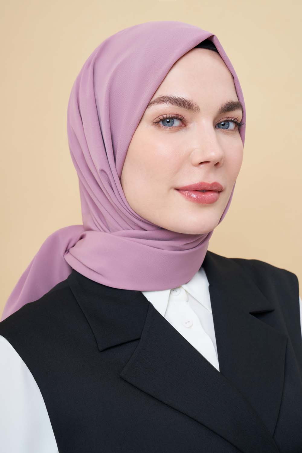 Mizalle Pudra Pembe Medine İpeği Şal
