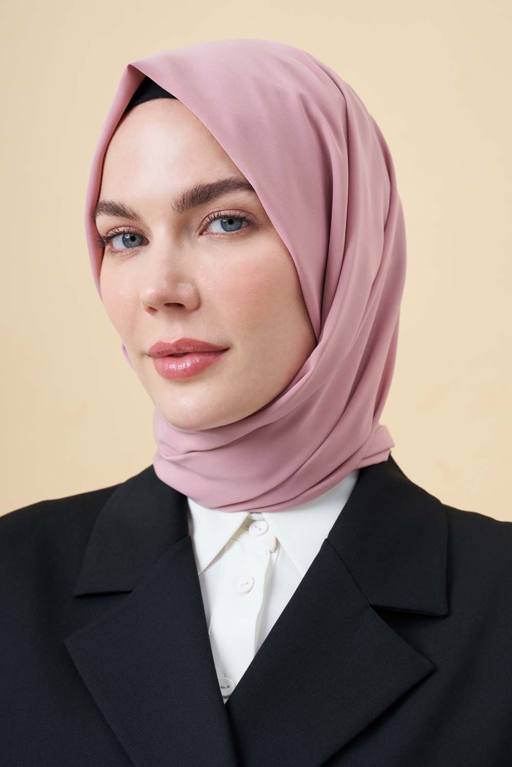Mizalle Toz Pembe Medine İpeği Şal