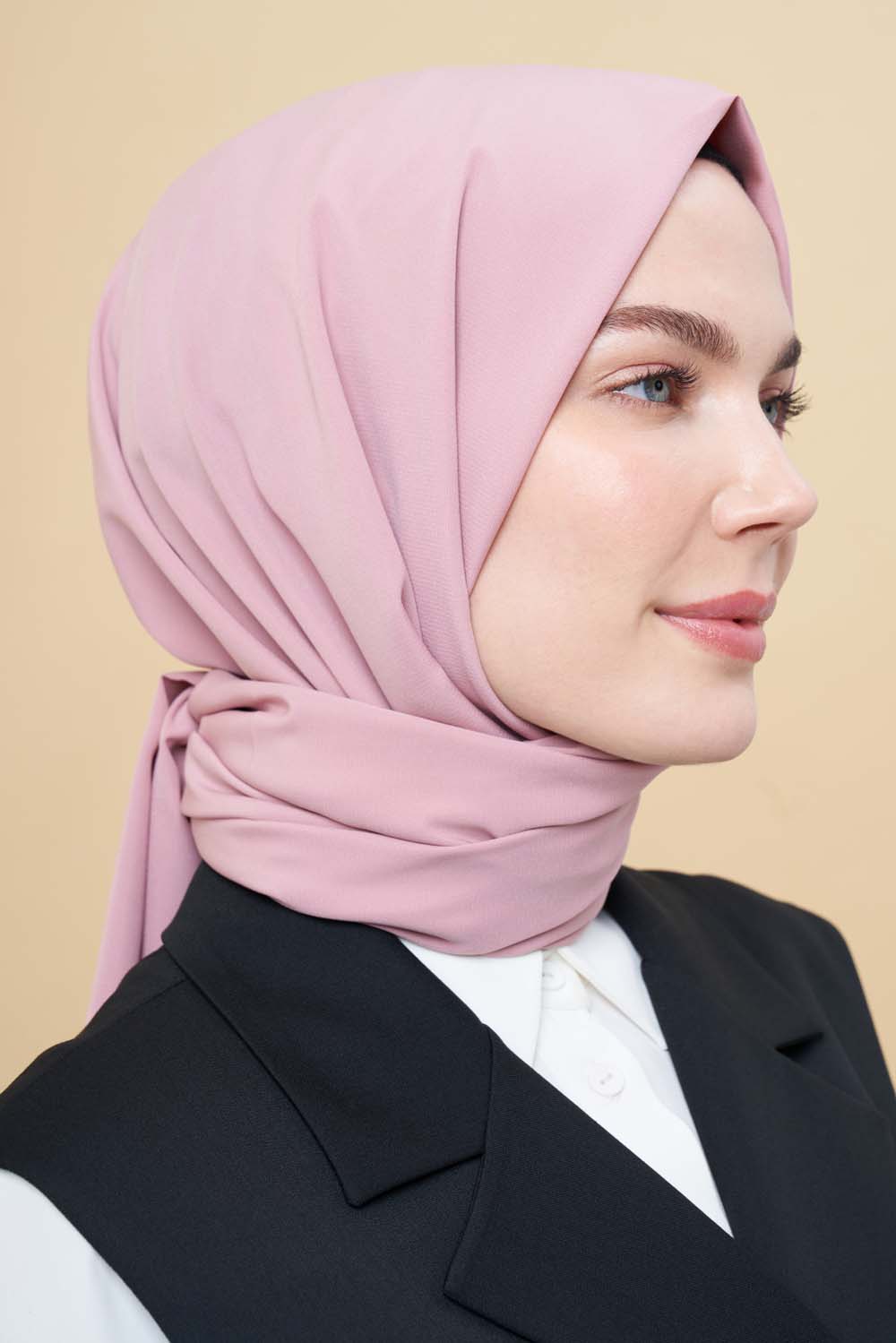 Mizalle Toz Pembe Medine İpeği Şal