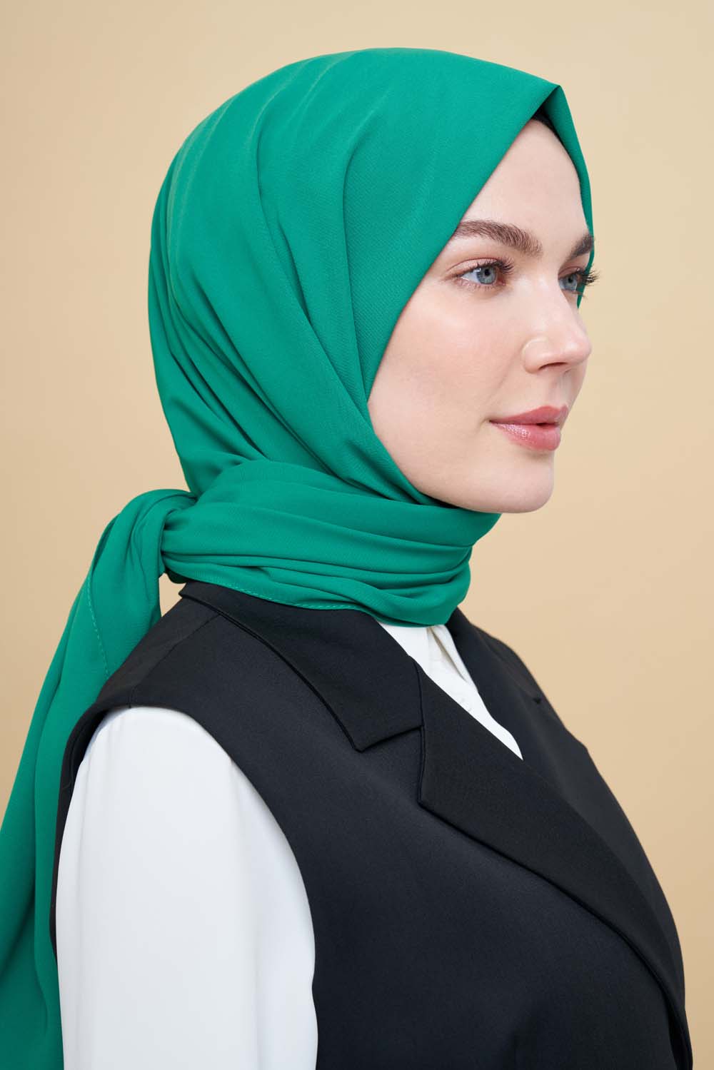 Mizalle Yeşil Medine İpeği Şal