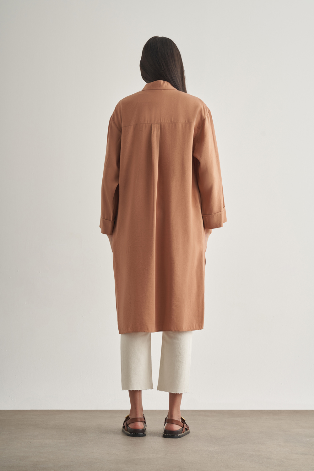 Mizalle Modal Karışımlı Camel Uzun Tunik