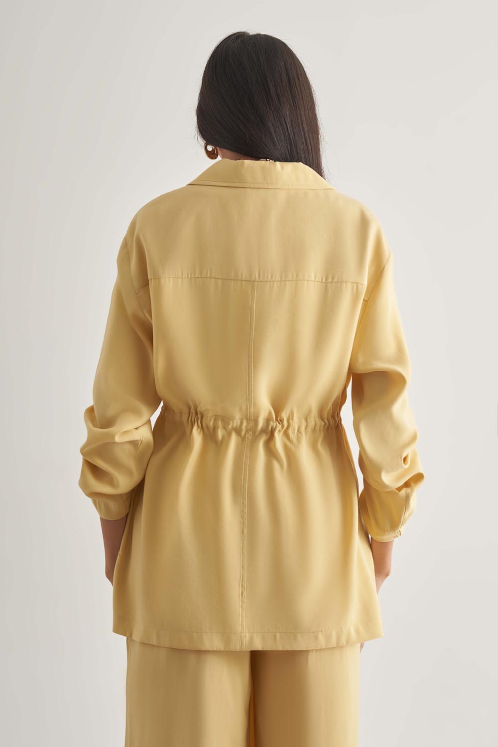Mizalle Modal Karışımlı Fermuarlı Sarı Tunik