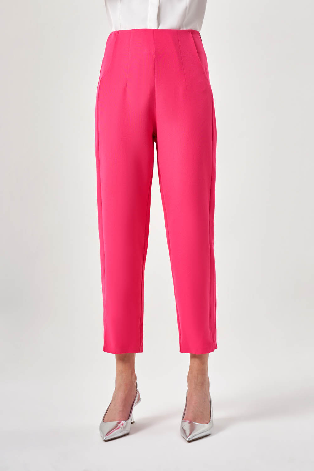 Mizalle Fit Kesimli Pensli Fuşya Basic Pantolon