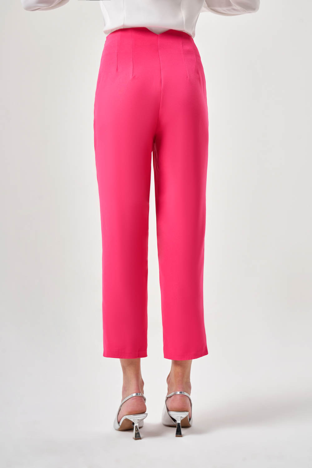 Mizalle Fit Kesimli Pensli Fuşya Basic Pantolon