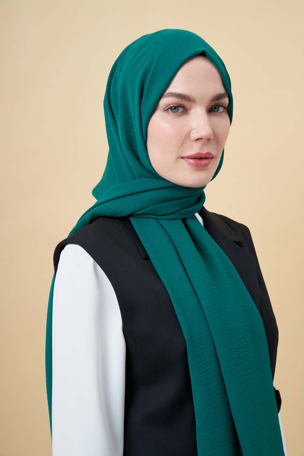 Mizalle Zümrüt Yeşili Jazz Şal